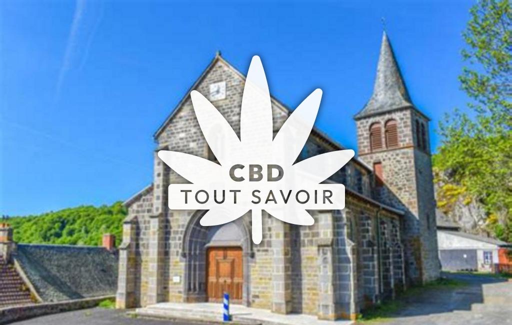 Village à Peyrusse-Massas avec feuille Cannabis CBD