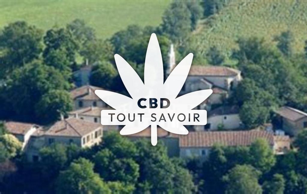 Village à Tourrenquets avec feuille Cannabis CBD