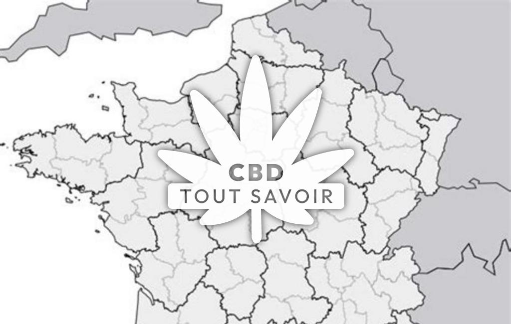 Village à Cahuzac-sur-Adour avec feuille Cannabis CBD