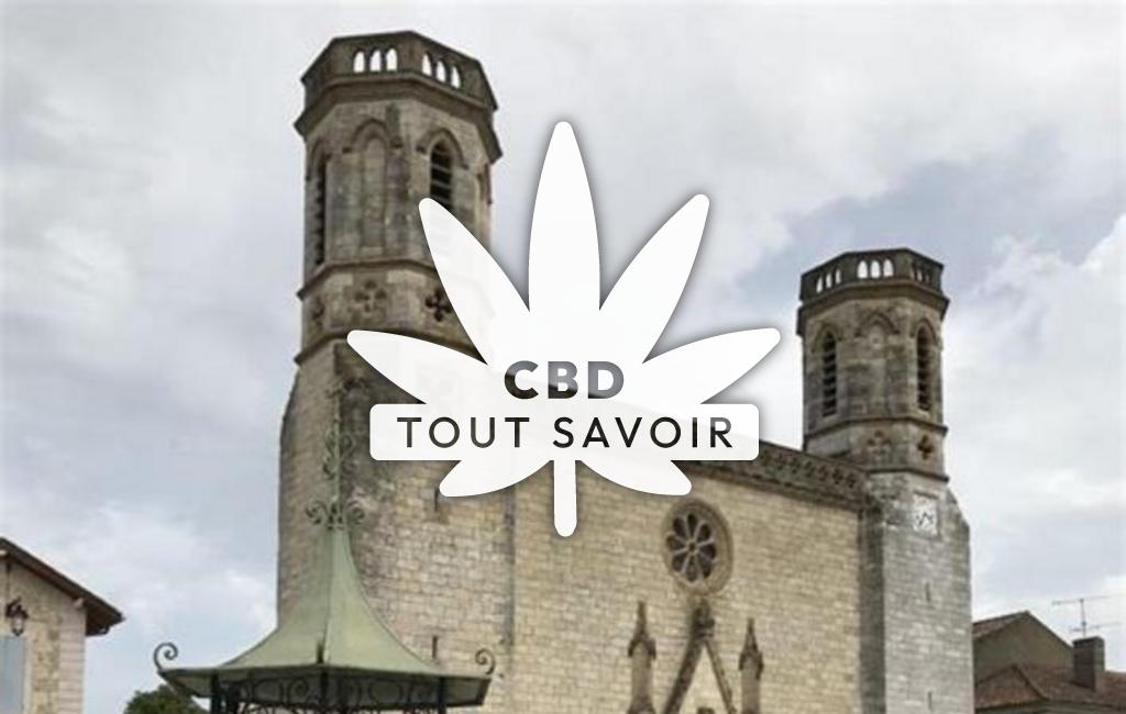 Village à Larroque-Saint-Sernin avec feuille Cannabis CBD
