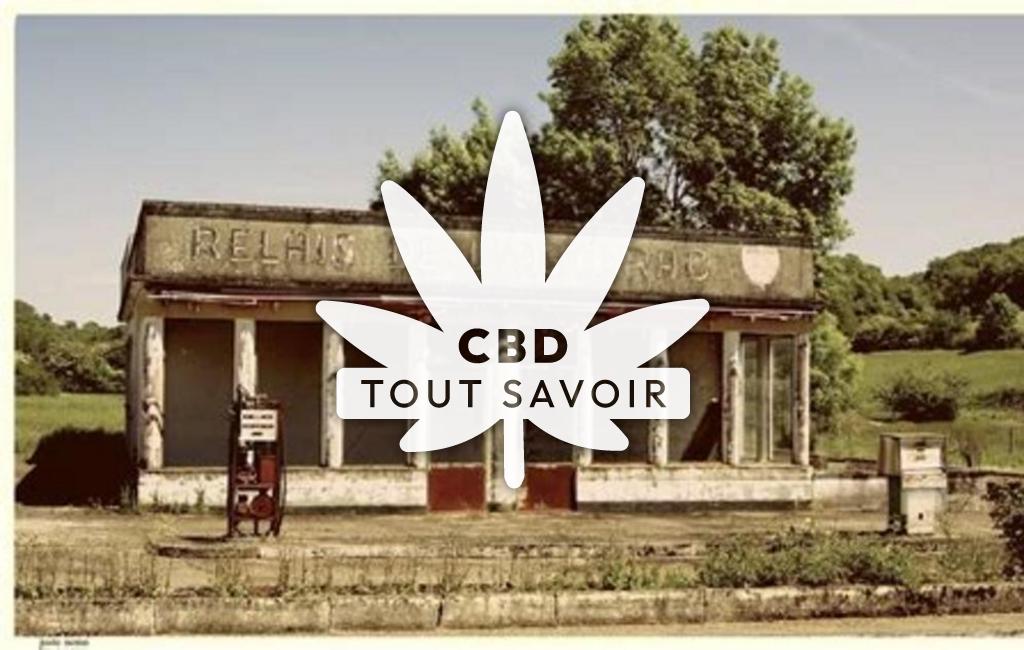 Village à Faget-Abbatial avec feuille Cannabis CBD