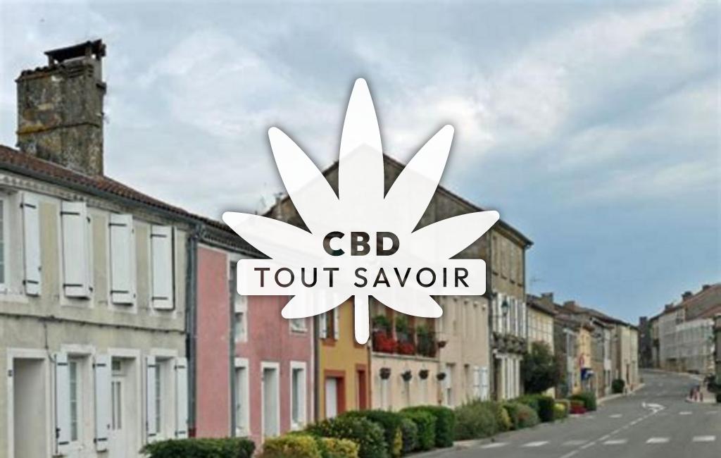 Village à Le-Houga avec feuille Cannabis CBD