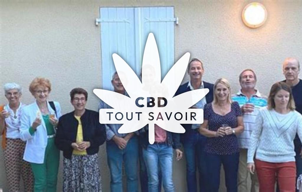 Village à Lamothe-Goas avec feuille Cannabis CBD