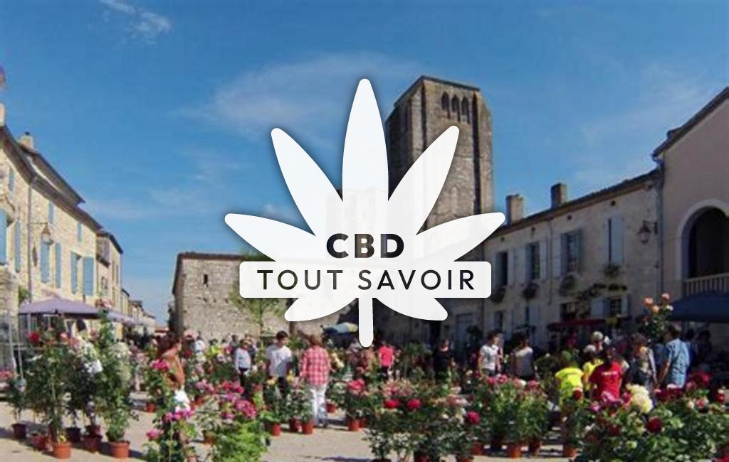 Village à Pis avec feuille Cannabis CBD