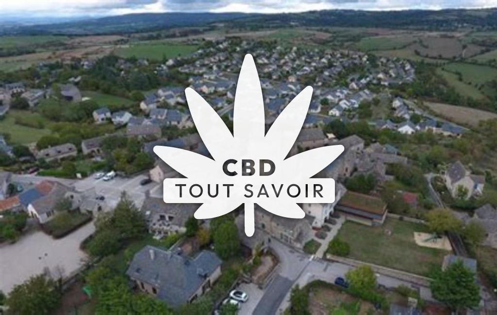 Village à Sainte-Radegonde avec feuille Cannabis CBD