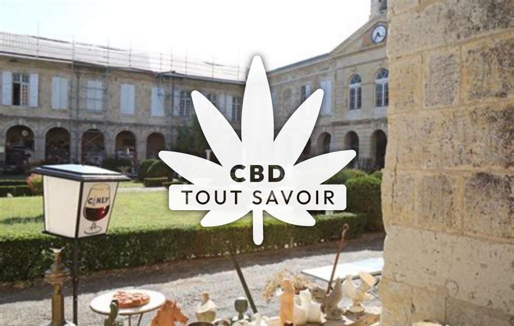Village à Lectoure avec feuille Cannabis CBD