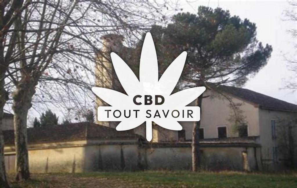 Village à Campagne-D'Armagnac avec feuille Cannabis CBD