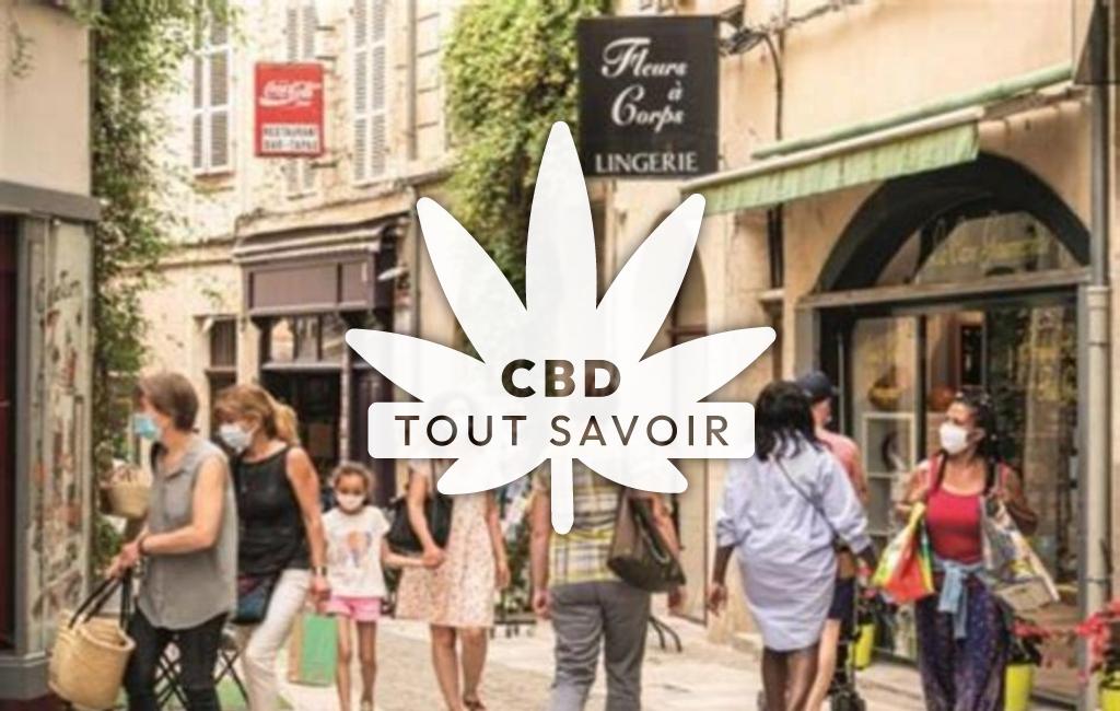 Village à Duran avec feuille Cannabis CBD