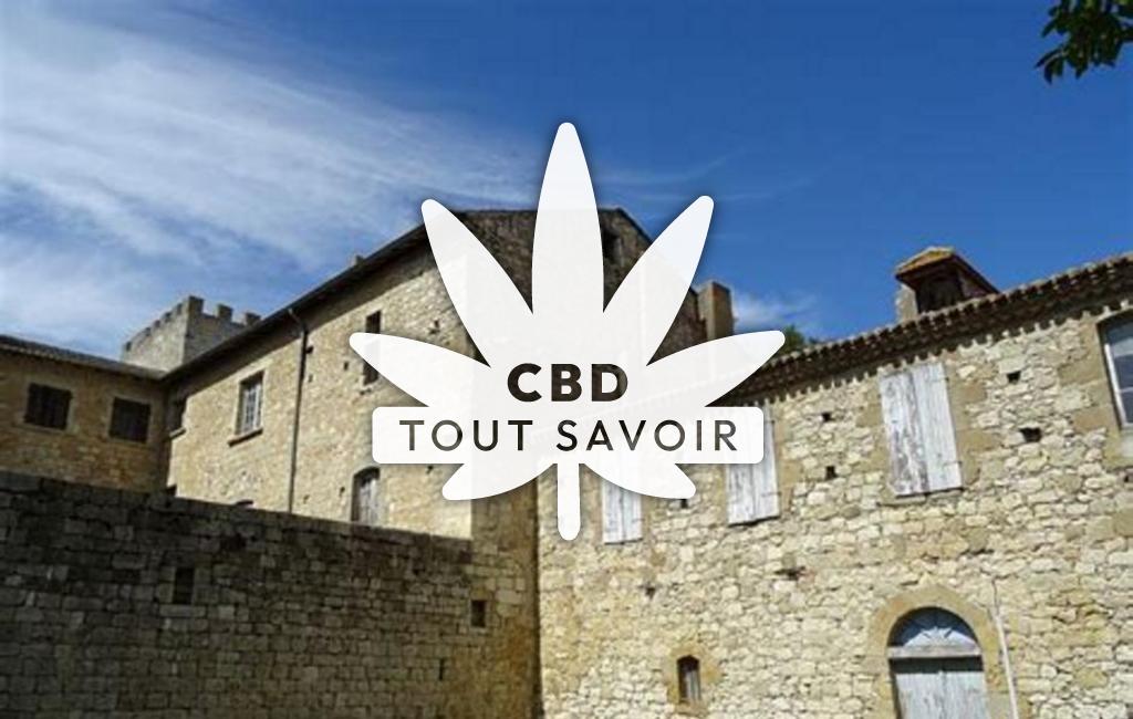 Village à Montaut-les-Creneaux avec feuille Cannabis CBD