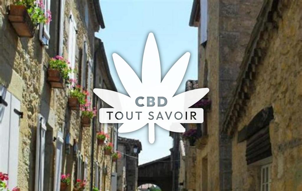 Village à Saint-Orens-Pouy-Petit avec feuille Cannabis CBD