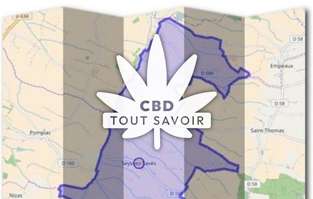 Village à Seysses-Saves avec feuille Cannabis CBD