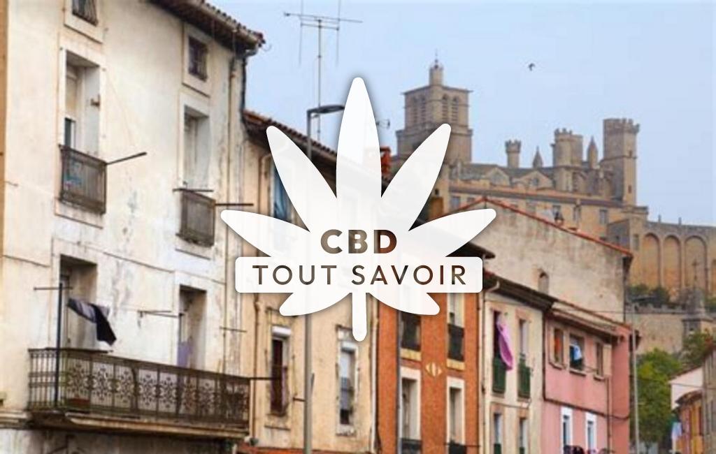 Village à Aussos avec feuille Cannabis CBD