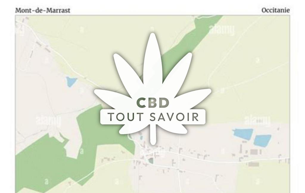 Village à Mont-de-Marrast avec feuille Cannabis CBD