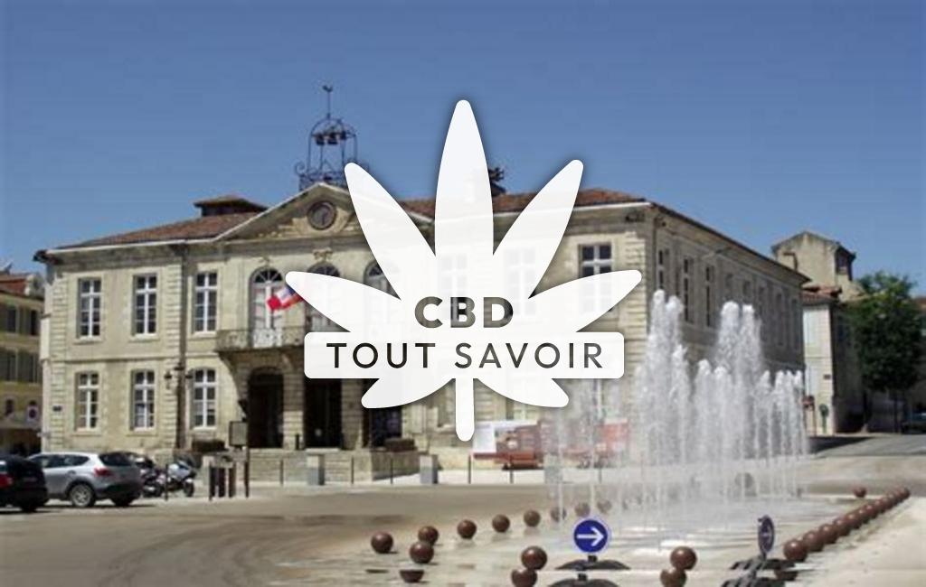 Village à Montamat avec feuille Cannabis CBD