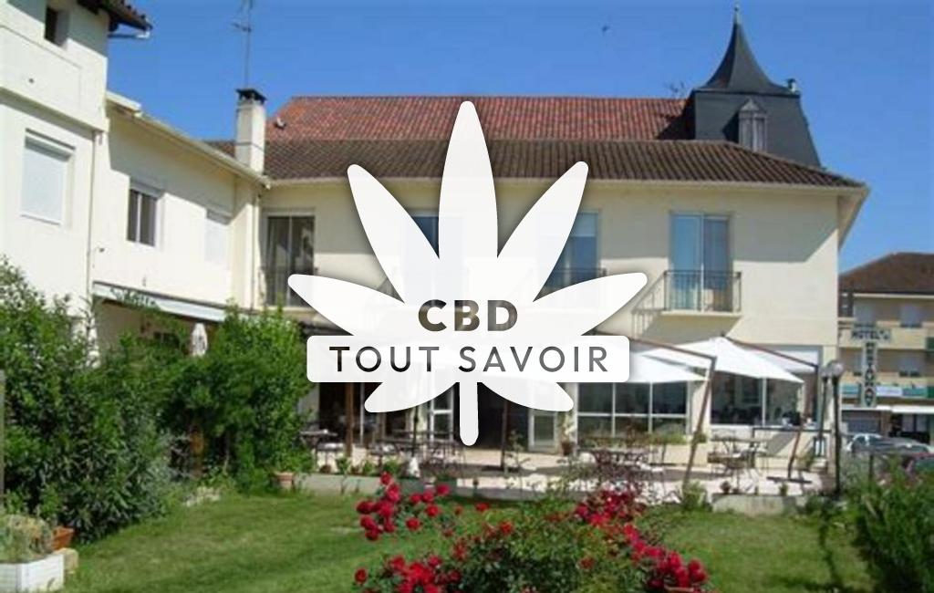 Village à Maupas avec feuille Cannabis CBD