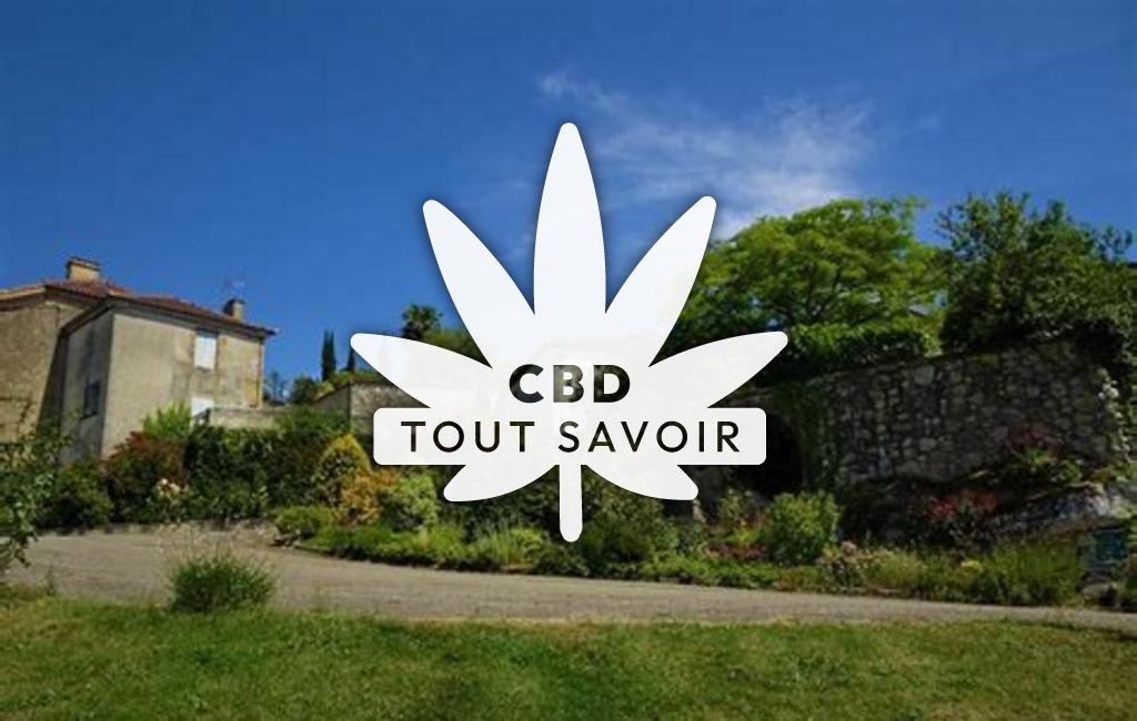 Village à Roques avec feuille Cannabis CBD