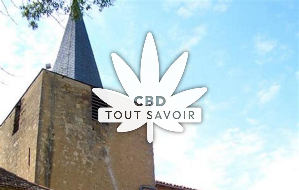 Village à CaSaintelnau-D'Angles avec feuille Cannabis CBD
