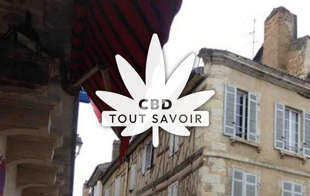 Village à Mirannes avec feuille Cannabis CBD