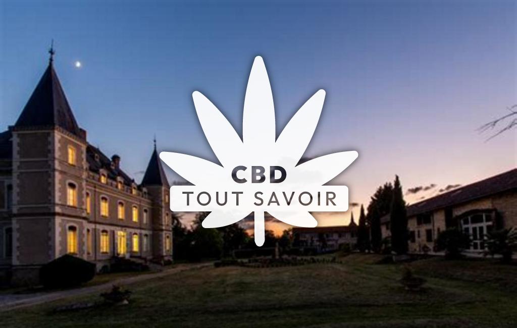 Village à Saint-Germe avec feuille Cannabis CBD