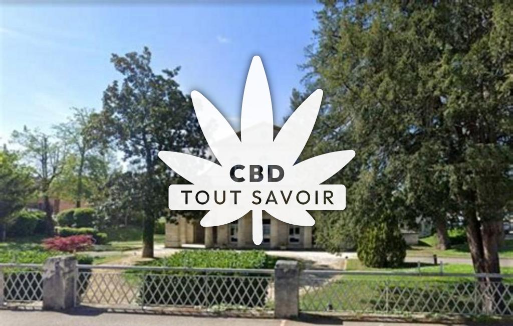 Village à CaSaintera-Verduzan avec feuille Cannabis CBD