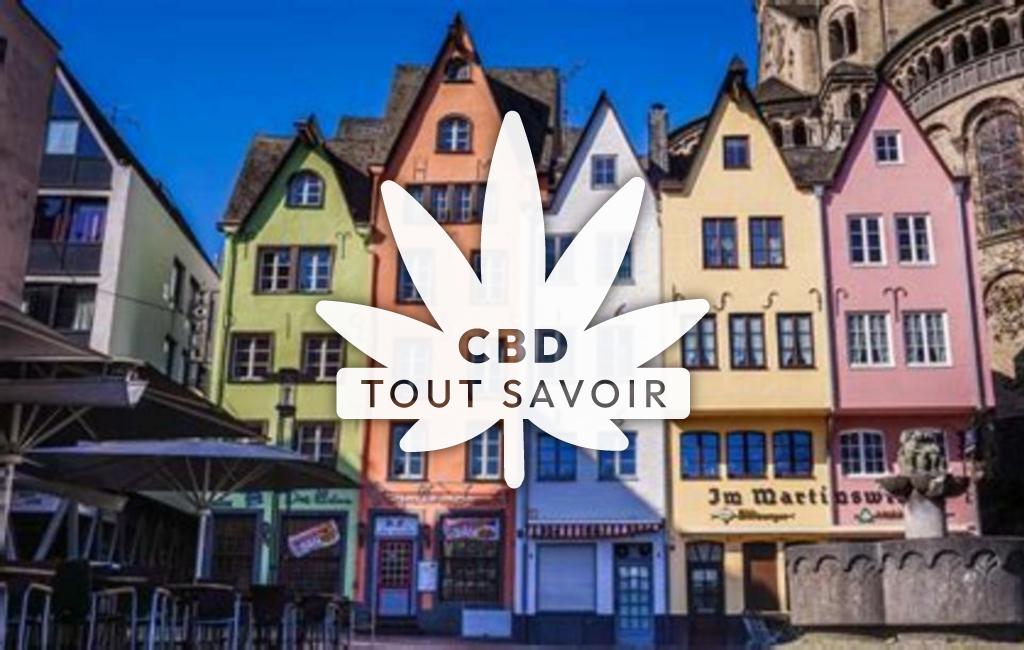 Village à Cologne avec feuille Cannabis CBD