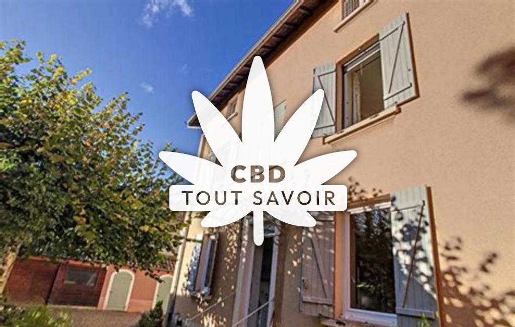 Village à Saint-Georges avec feuille Cannabis CBD