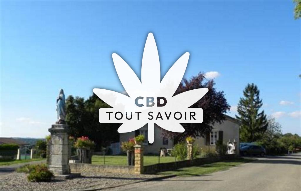 Village à Lalanne avec feuille Cannabis CBD
