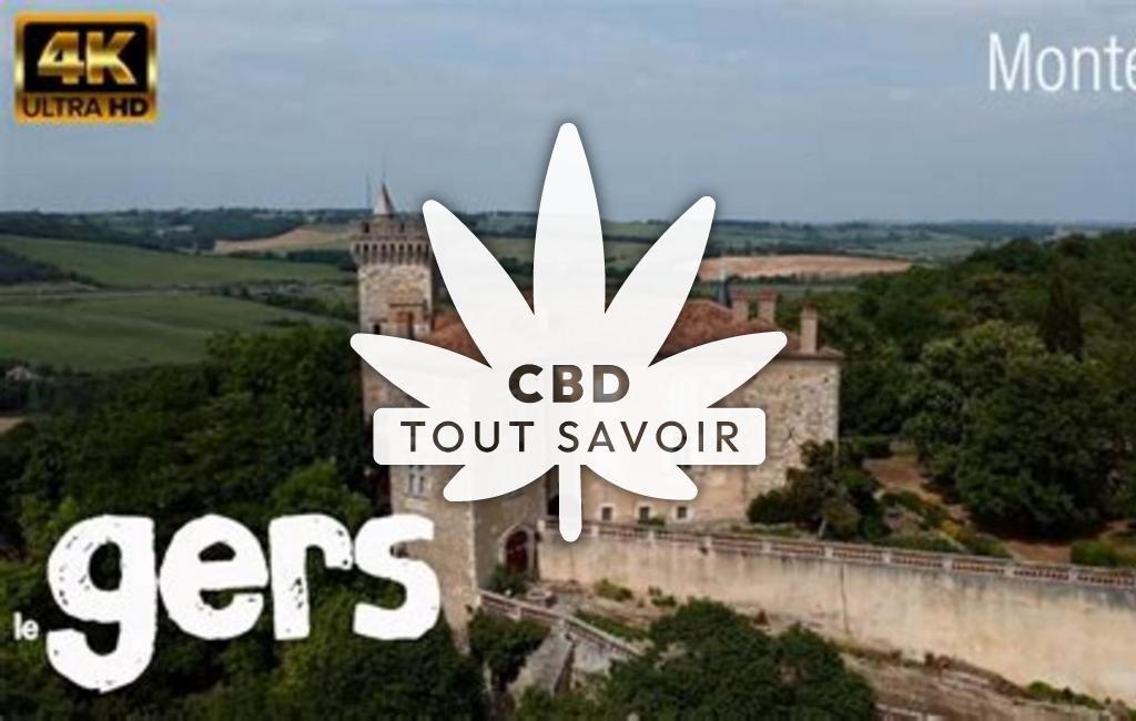 Village à Montegut avec feuille Cannabis CBD