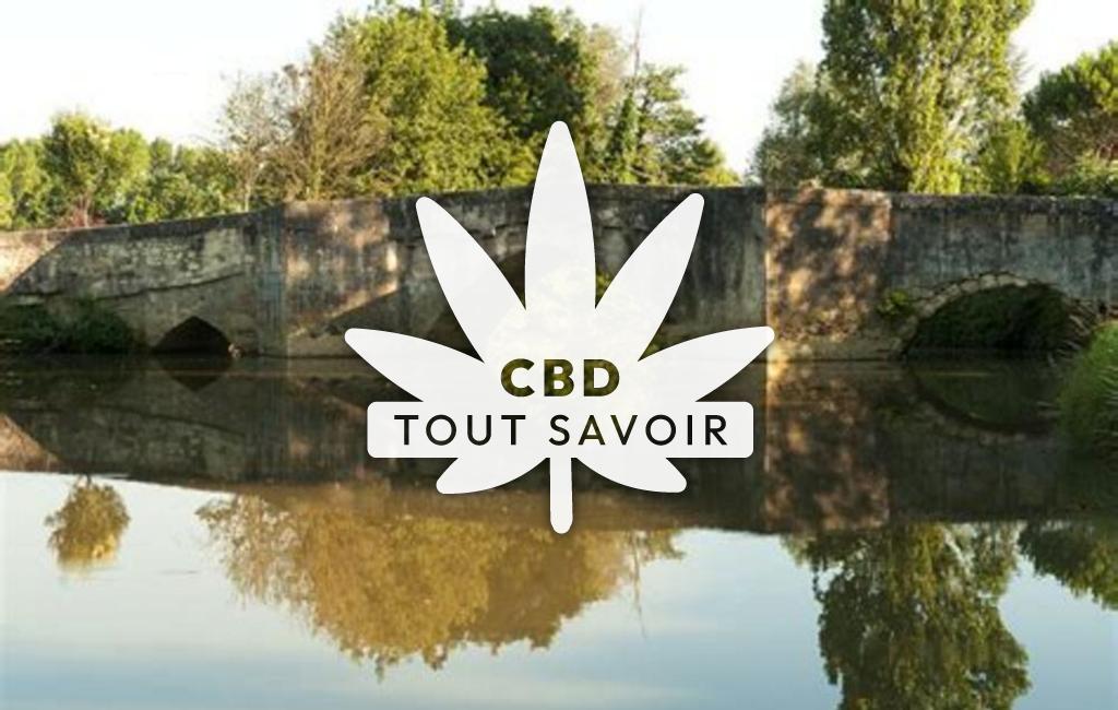 Village à Pavie avec feuille Cannabis CBD