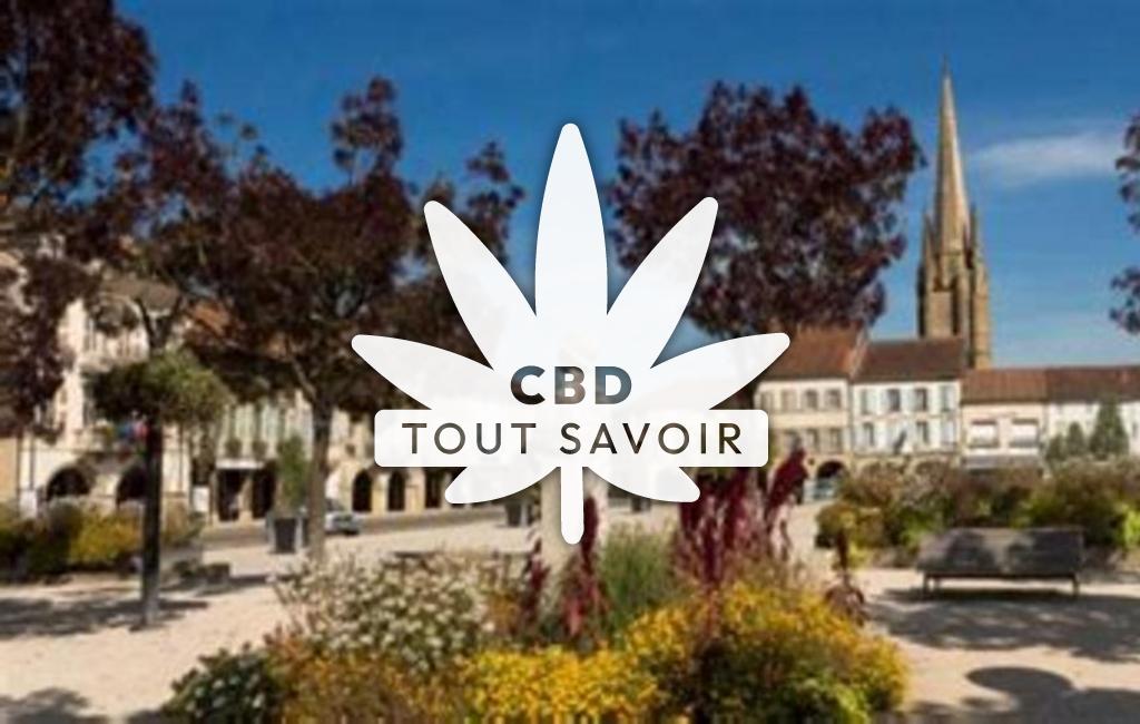 Village à Lahitte avec feuille Cannabis CBD