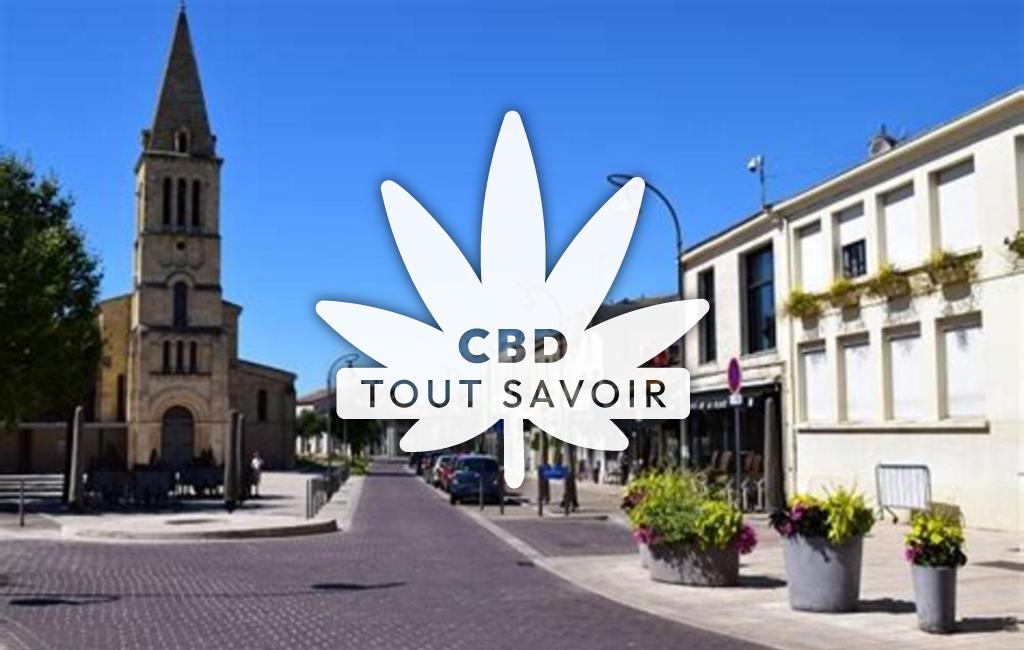 Village à Le-Bouscat avec feuille Cannabis CBD