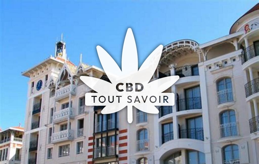 Village à Arcachon avec feuille Cannabis CBD