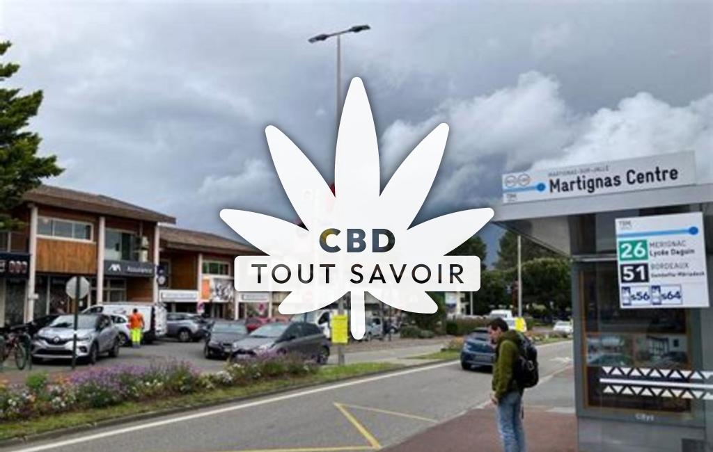 Village à Martignas-sur-Jalle avec feuille Cannabis CBD