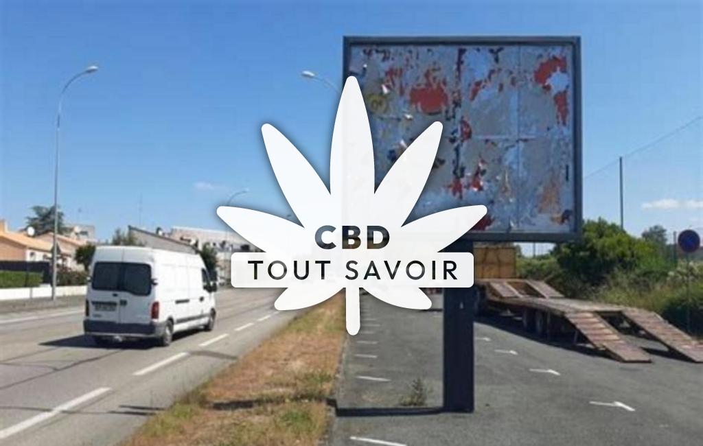 Village à Begles avec feuille Cannabis CBD