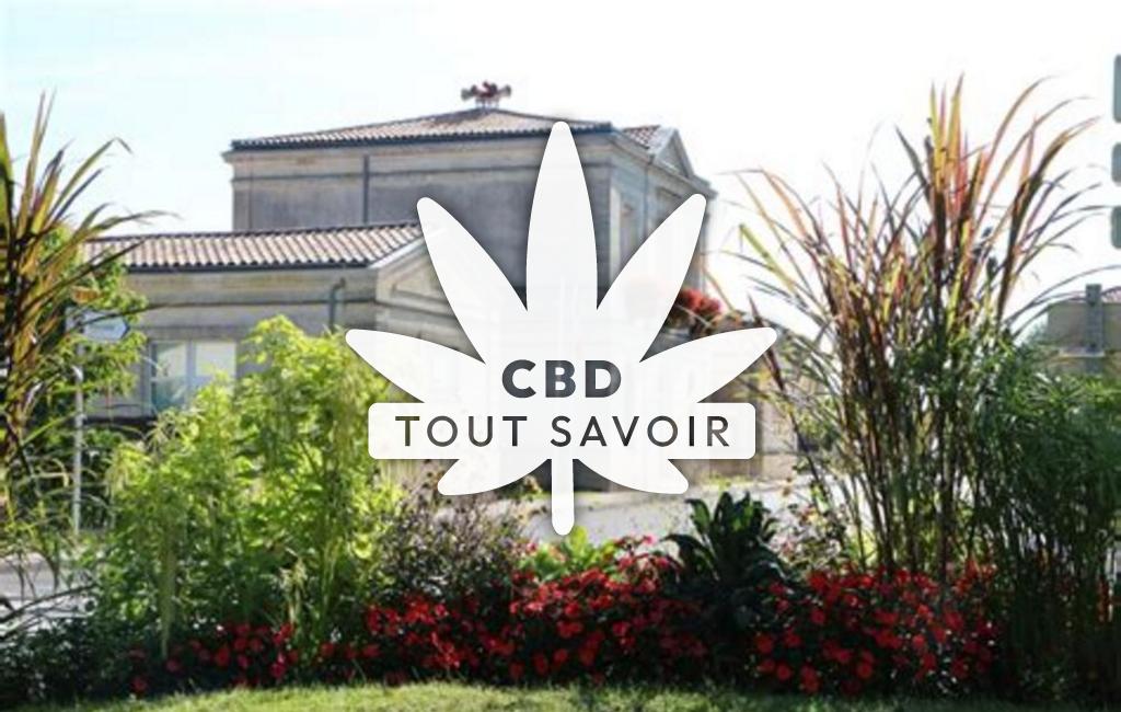 Village à Cadaujac avec feuille Cannabis CBD