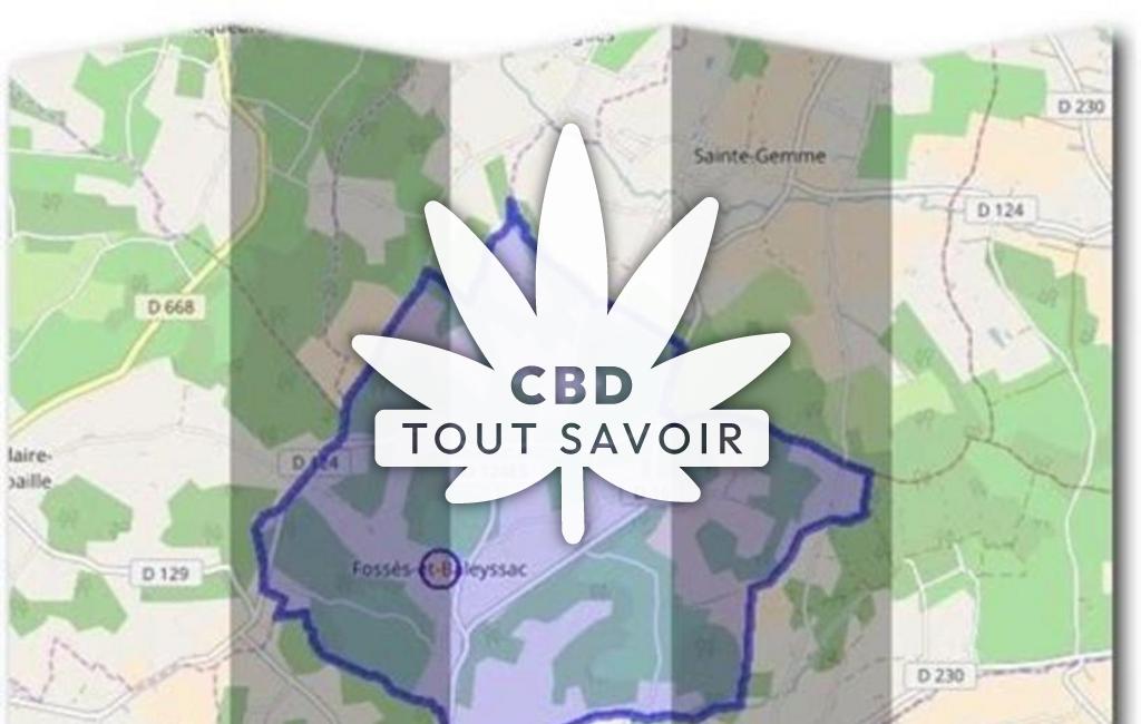 Village à Fosses-Et-Baleyssac avec feuille Cannabis CBD