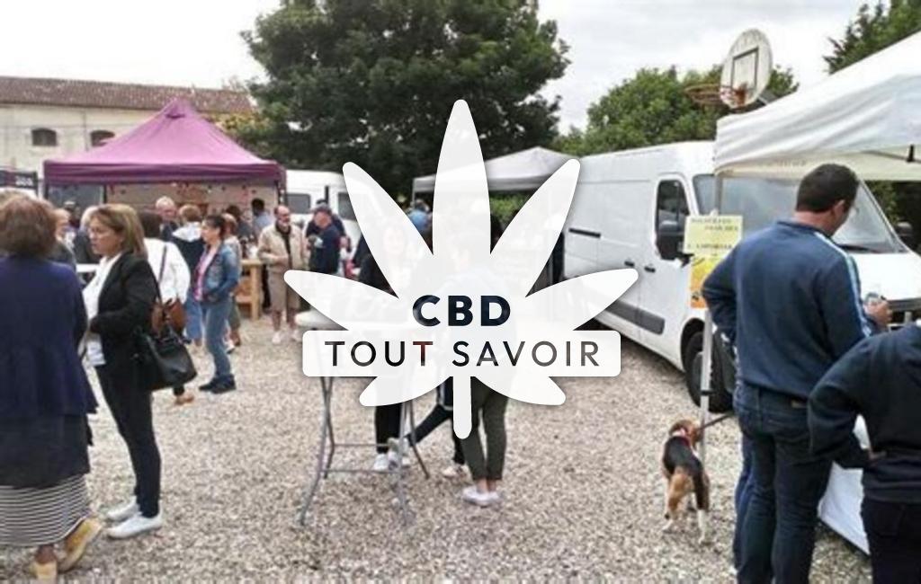 Village à Les-Esseintes avec feuille Cannabis CBD
