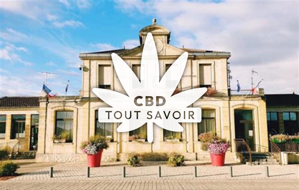 Village à Pineuilh avec feuille Cannabis CBD
