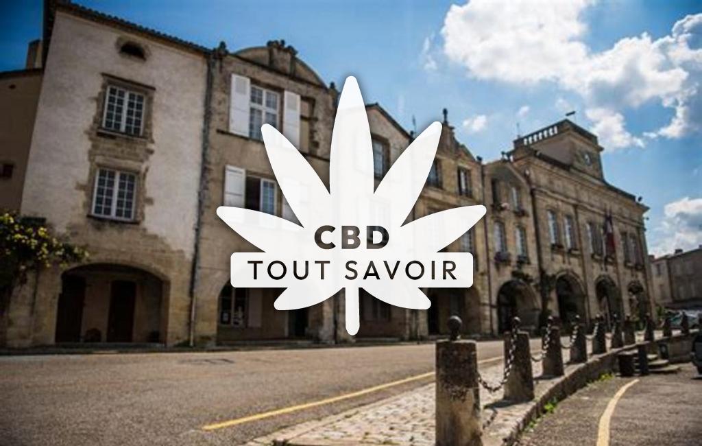 Village à Bayas avec feuille Cannabis CBD