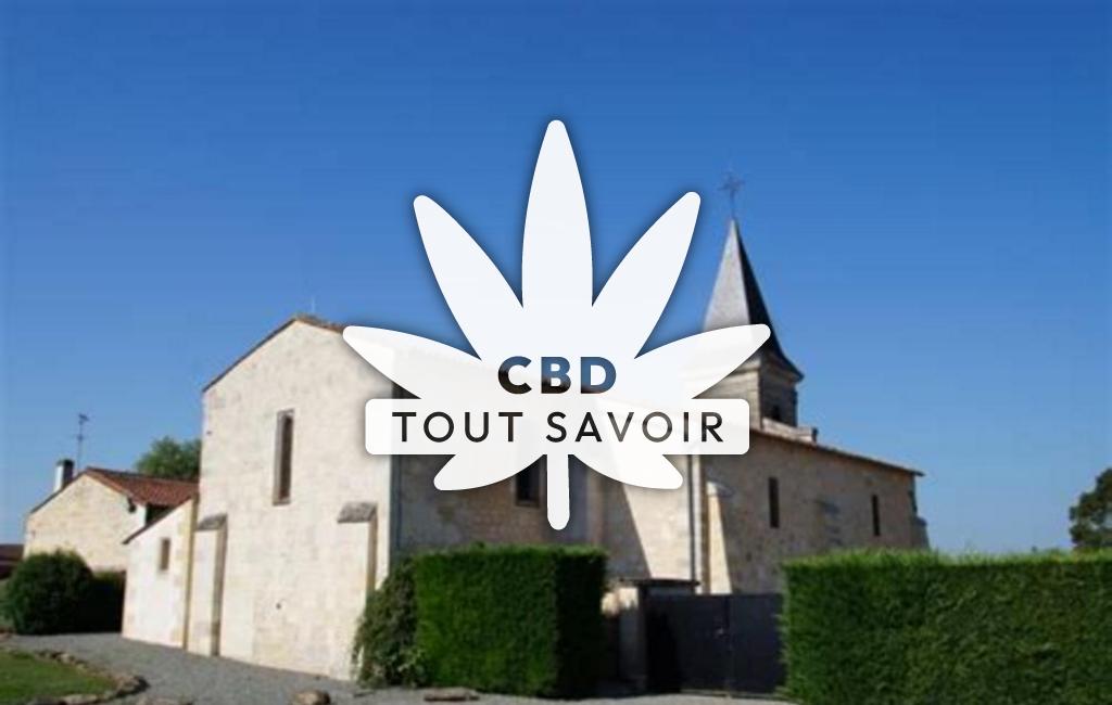 Village à Le-Fieu avec feuille Cannabis CBD