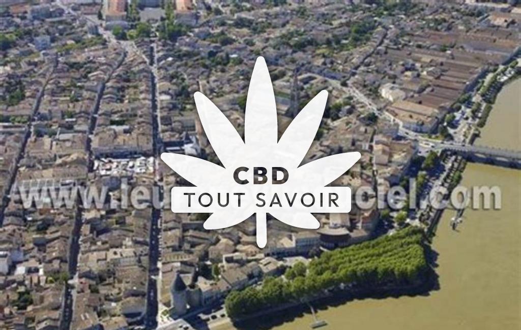 Village à Les-Peintures avec feuille Cannabis CBD