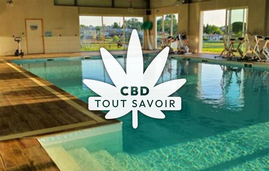 Village à Lugon-Et-l'Ile-du-Carnay avec feuille Cannabis CBD