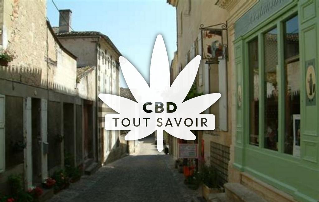 Village à Saint-Hippolyte avec feuille Cannabis CBD