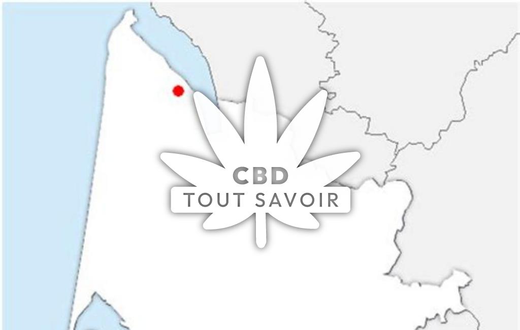 Village à Civrac-en-Medoc avec feuille Cannabis CBD