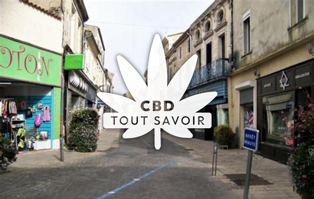 Village à Lesparre-Medoc avec feuille Cannabis CBD