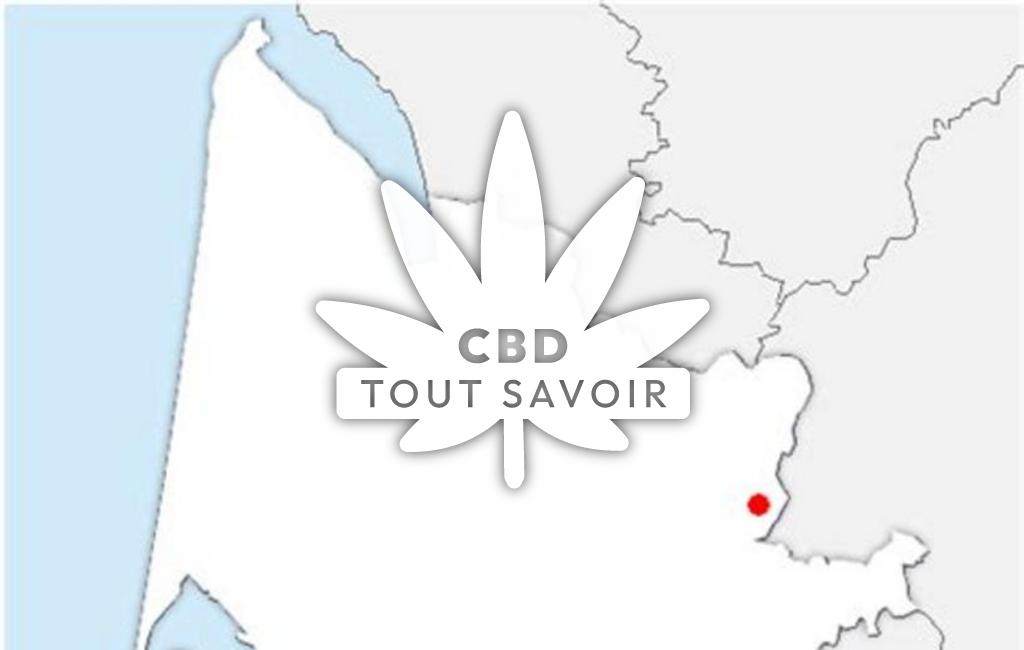 Village à Gardegan-Et-Tourtirac avec feuille Cannabis CBD