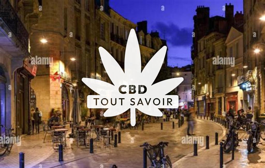 Village à Sainte-Colombe avec feuille Cannabis CBD