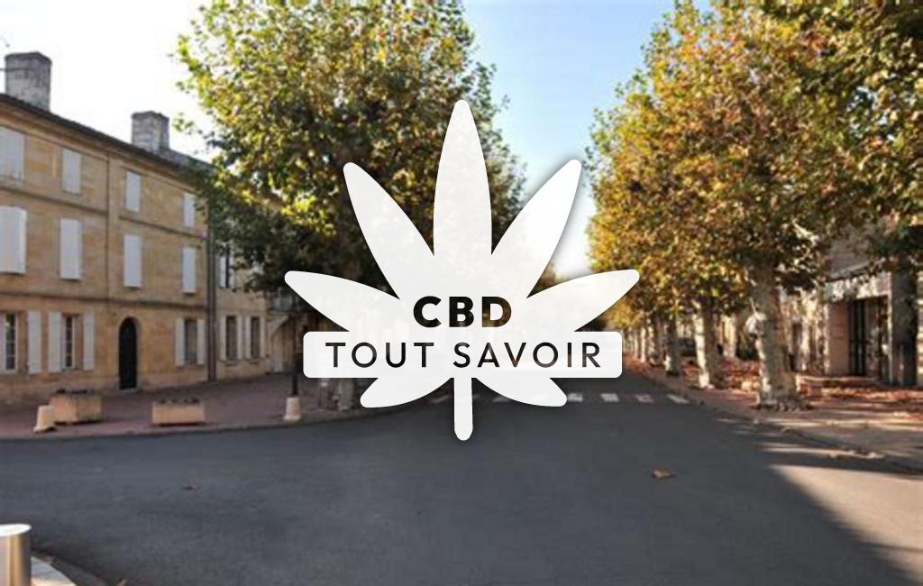 Village à Sainte-Florence avec feuille Cannabis CBD