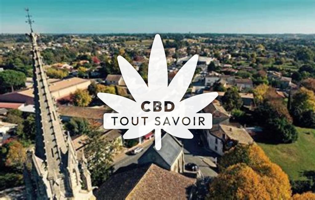 Village à Camblanes-Et-Meynac avec feuille Cannabis CBD