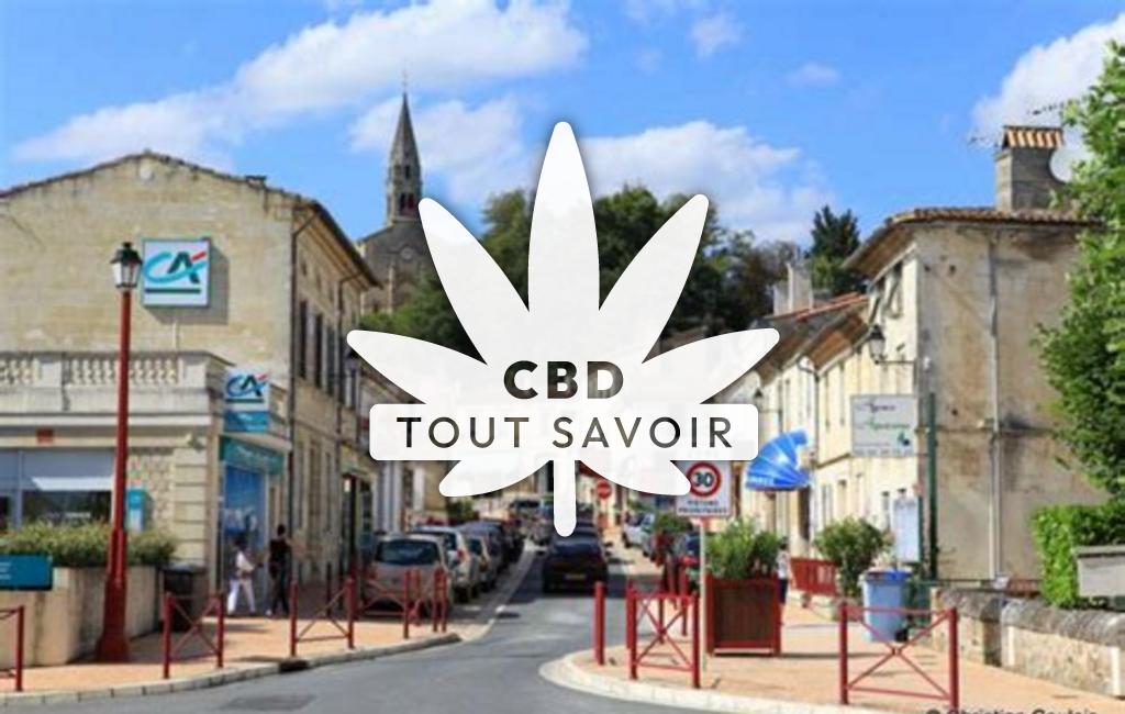 Village à Latresne avec feuille Cannabis CBD